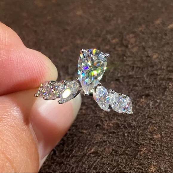 Jewelry - Women Anniversary Jewelry Creative 925 Silver Rings Cubic Zirconia Rings